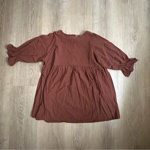 Korean Mauve Pink Babydoll Dress